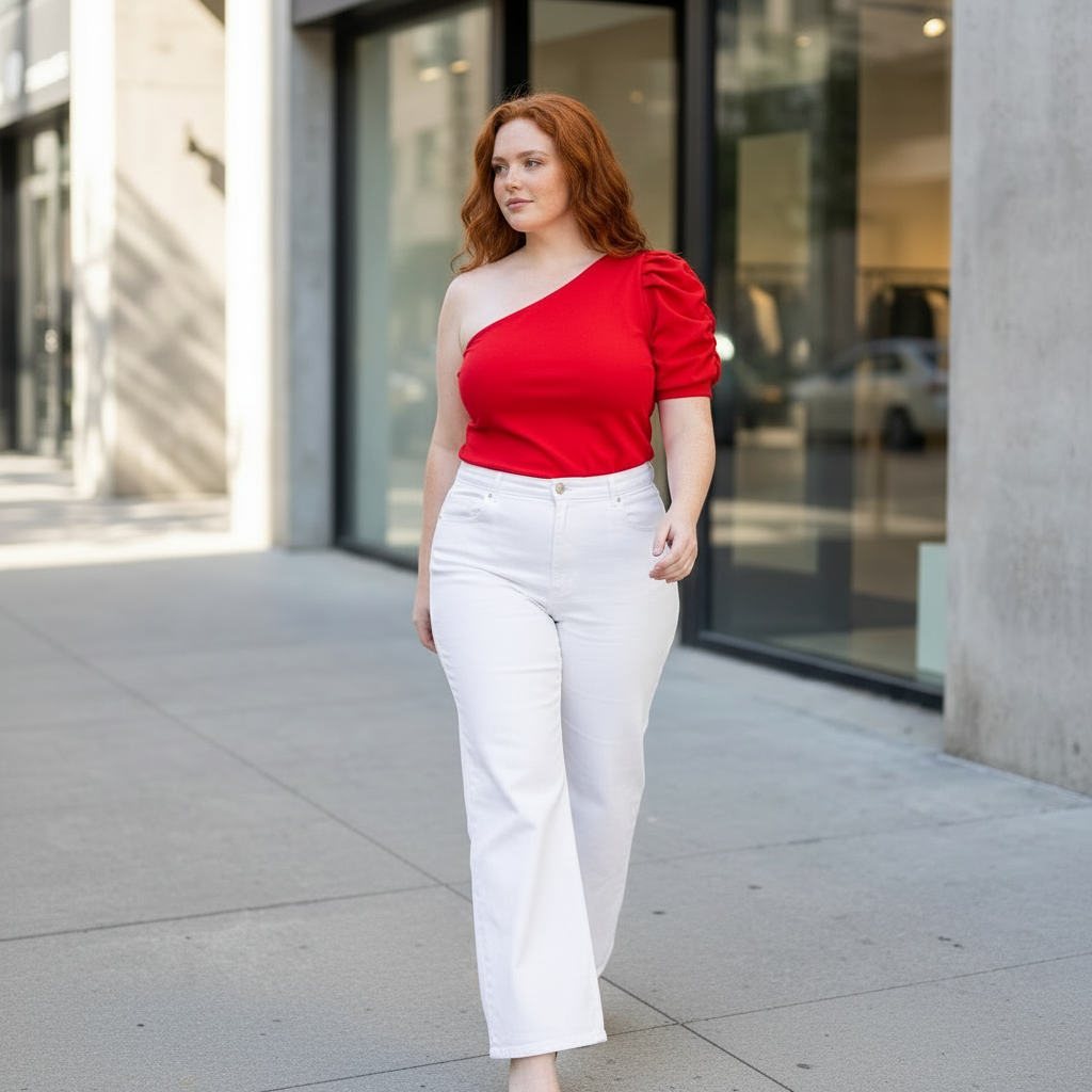 Emma Clara - Top Asimétrico Yuli Rojo