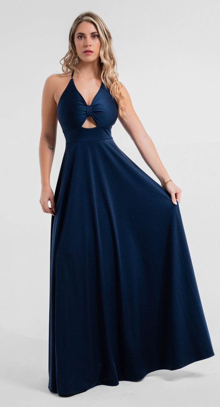 Emma Clara - Vestido Tipo A Iris Azul Navy