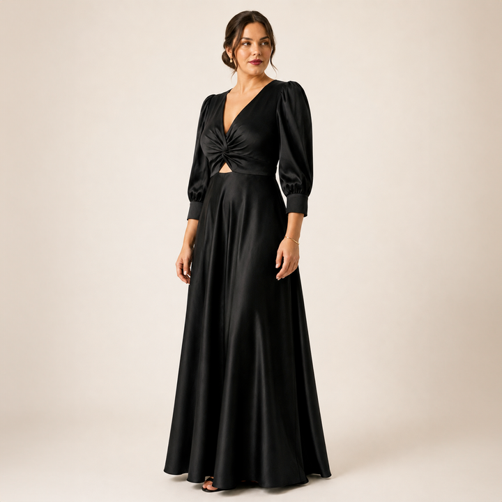 Emma Clara - Vestido de Fiesta Casual Tipo A July Negro