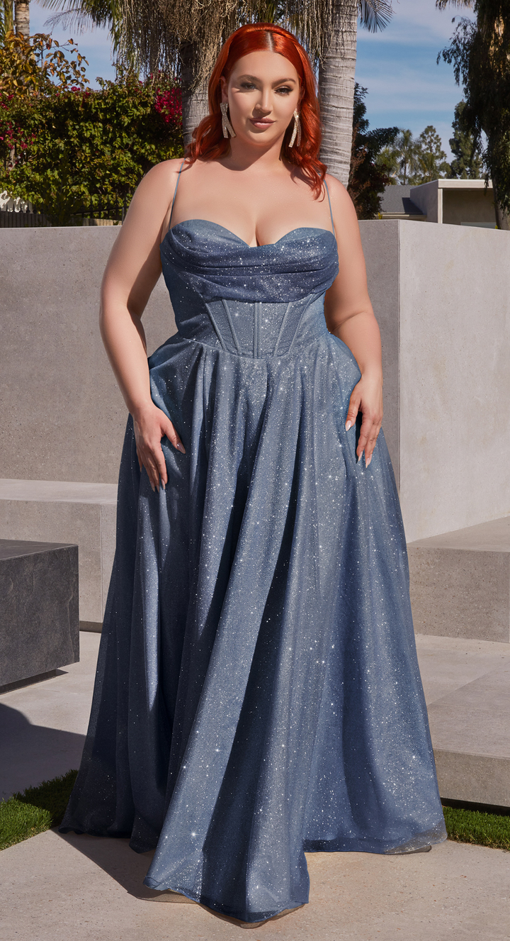 Emma Clara - Vestido de fiesta Plus Size Clara Smoky Blue