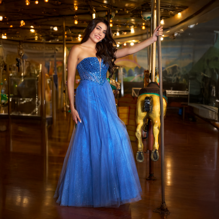 Emma Clara - Vestido estilo Princesa 2 en 1 Ester Lapis Blue