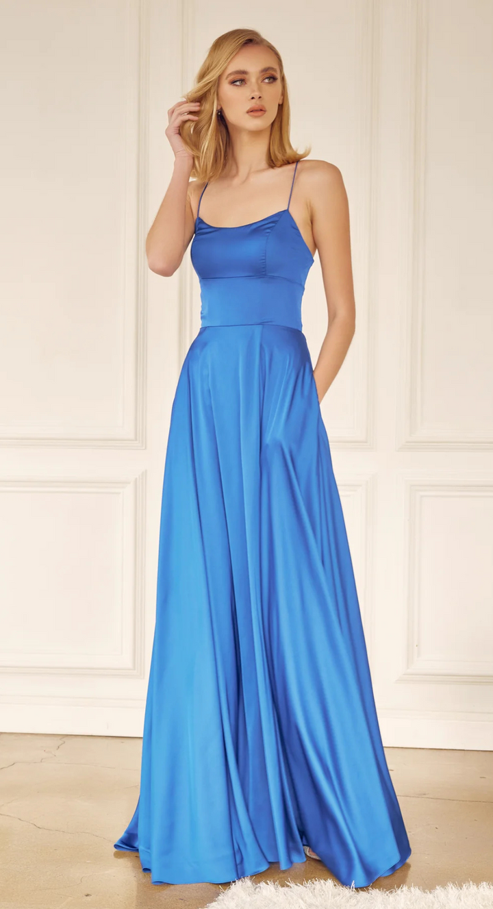 Emma Clara - Vestido Tipo A EC036 Azul Royal