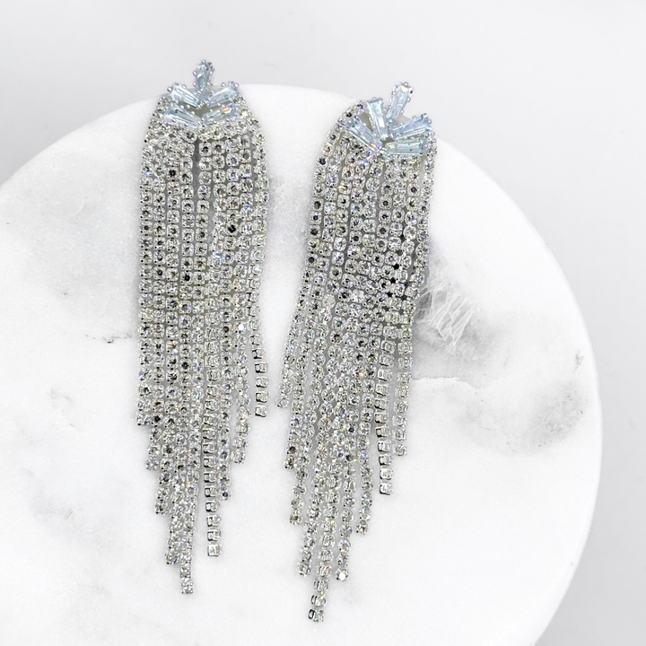 Emma Clara - Aros De Fiesta En Fantasía Colgante Strass Plateado