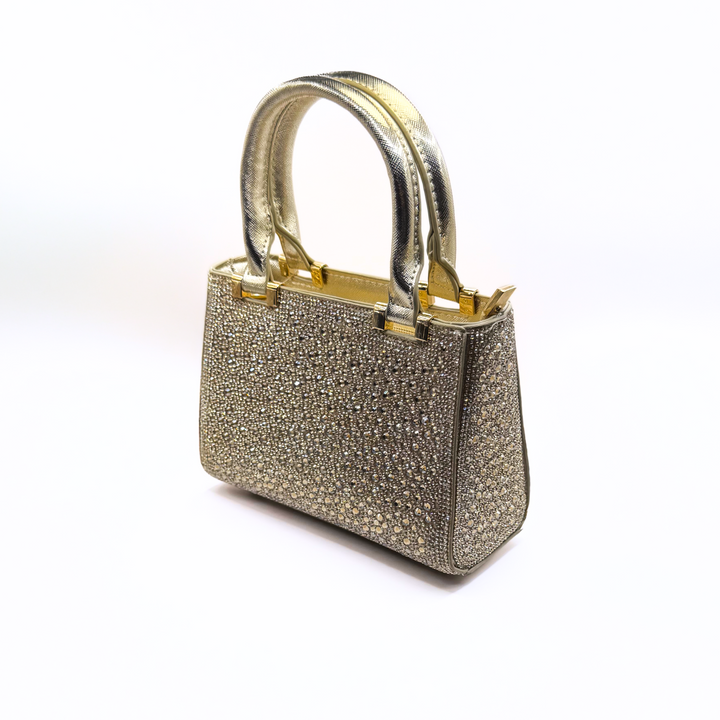 Emma Clara - Mini Cartera de Fiesta Brillante Con Manilla Dorado