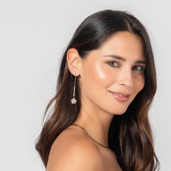 Emma Clara - Aros de Fiesta Largos Estrella Dorado