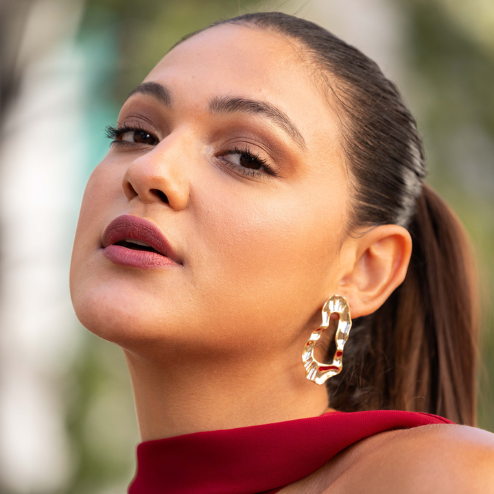 Emma Clara - Aros Diseño Colgante En Fantasía Dorado