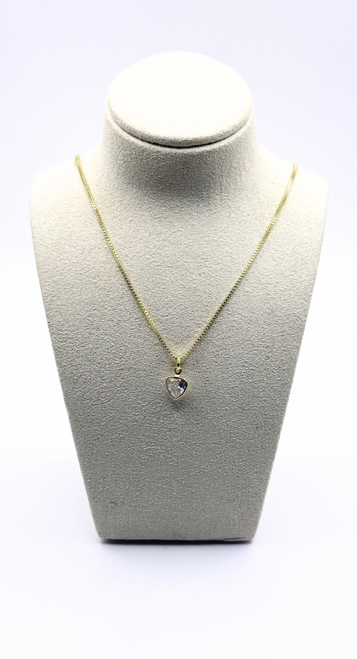 Emma Clara - Collar Dije Cristal Corazón Enchapado en Oro