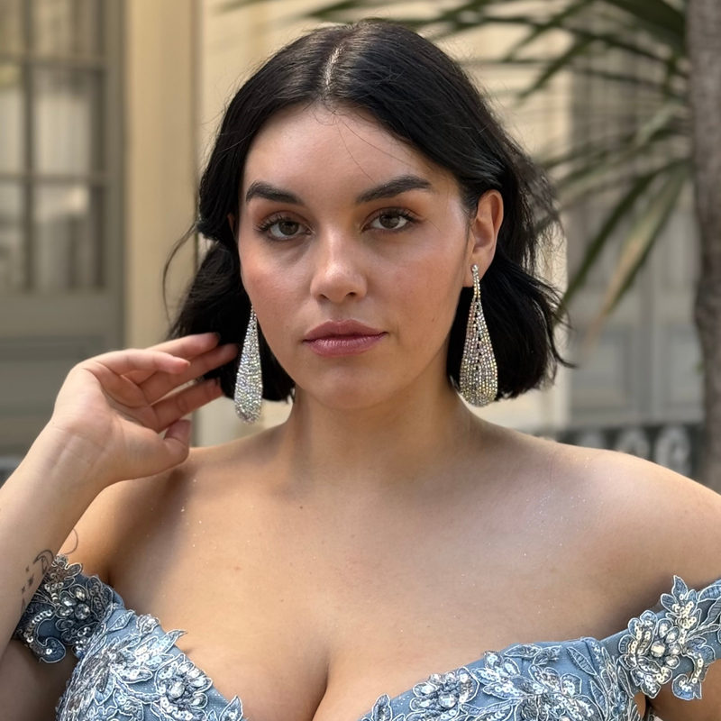 Emma Clara - Aros de Fiesta Diseño Gota Tornasol