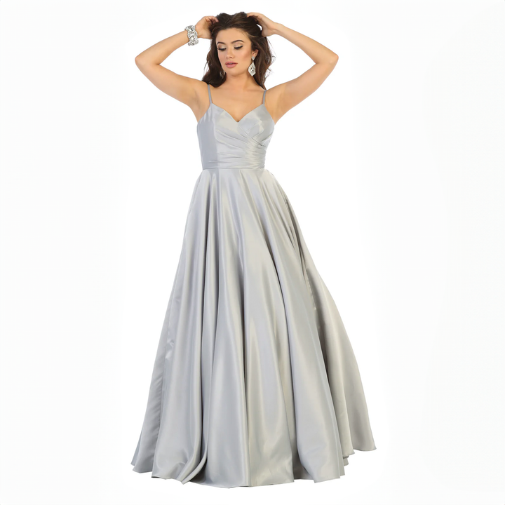 Emma Clara - Vestido Princesa Cierre tipo Corset EC0136 Silver