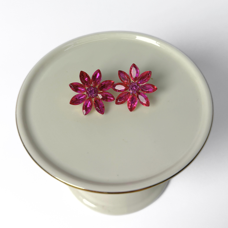Emma Clara - Aros de Fiesta Diseño Flor Fucsia