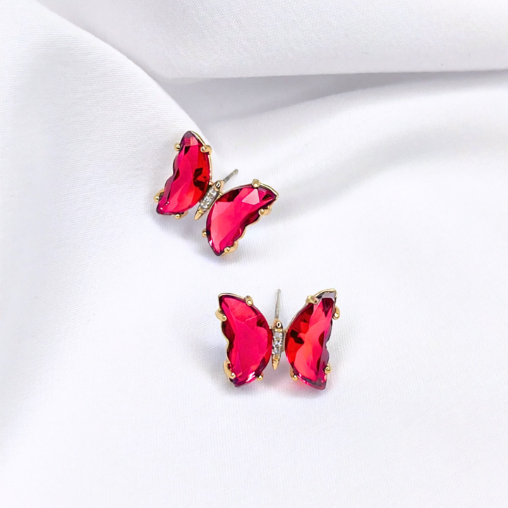 Emma Clara - Aros de Fiesta diseño Mariposa Rojo