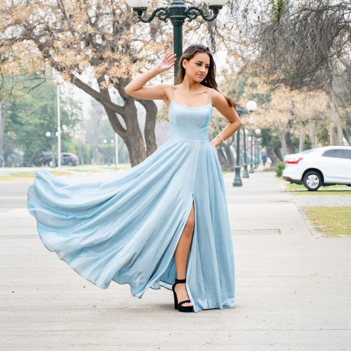 Emma Clara  - Vestido de Fiesta Brillante Ofelia Light Blue