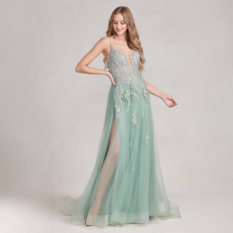 Emma Clara - Vestido De Fiesta Princesa Rebecca Verde Sage