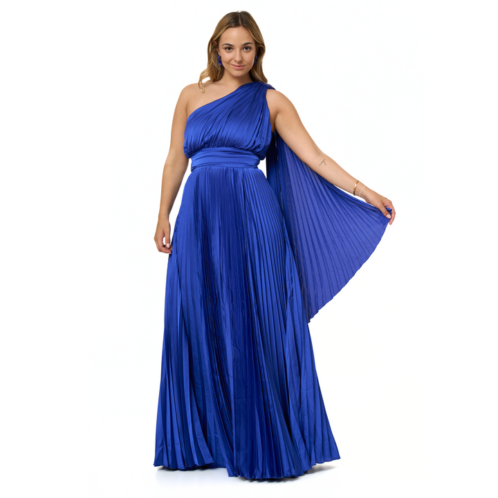 Emma Clara - Vestido Asimétrico Eva Azul Royal
