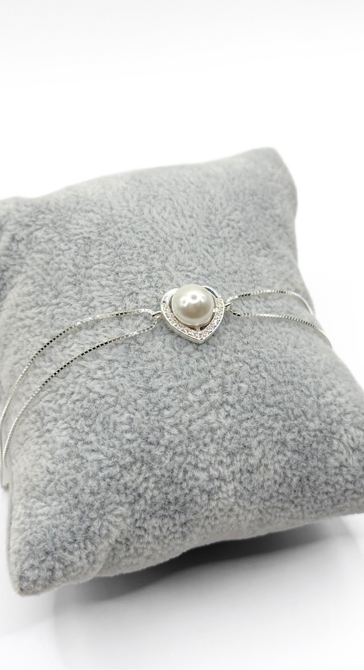 Emma Clara - Brazalete Diseño Corazón Enchapado Plata 925