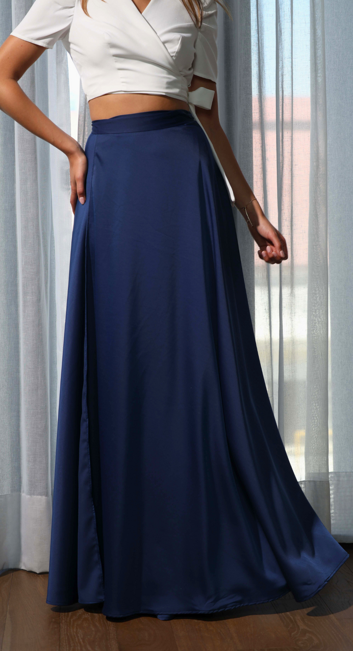 EMMA CLARA - FALDA ENVOLVENTE JAVI AZUL NAVY