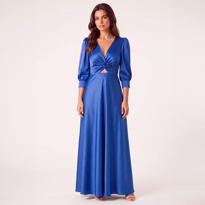 Emma Clara - Vestido de Fiesta Casual Tipo A July Azul Royal