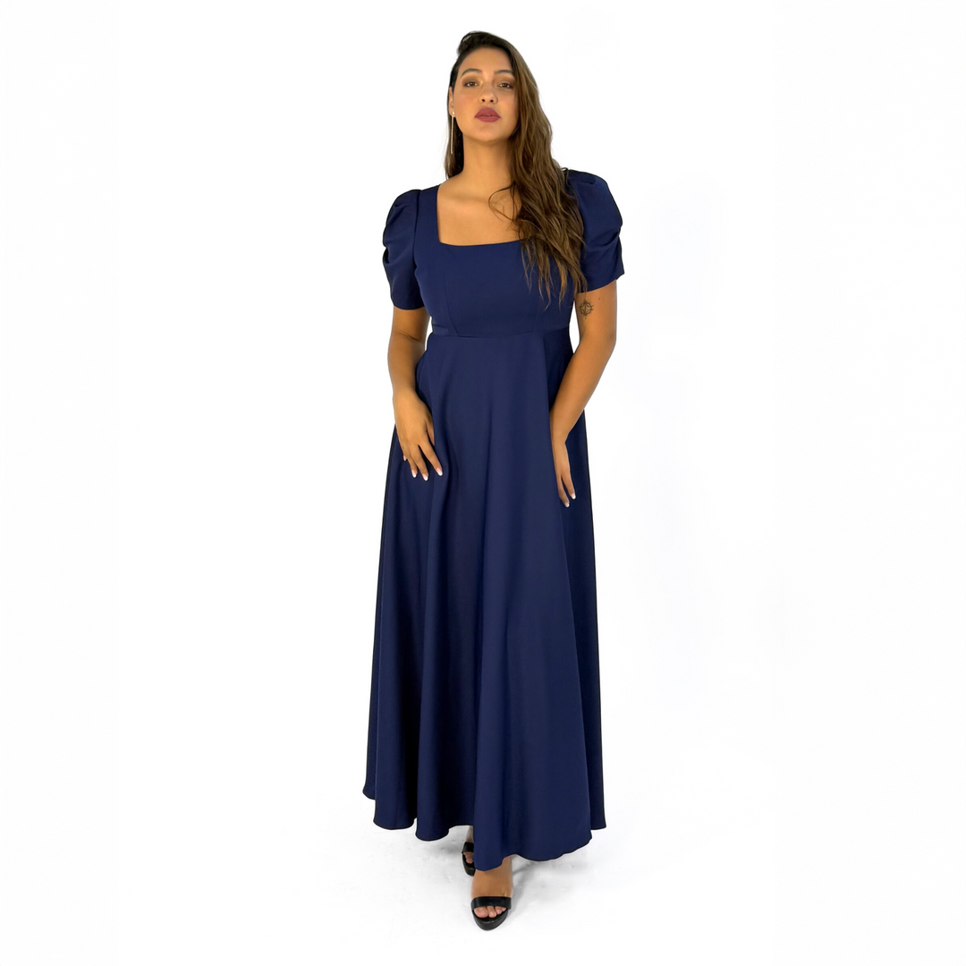 Emma Clara - Vestido De Fiesta Elegante Eduarda Azul Marino