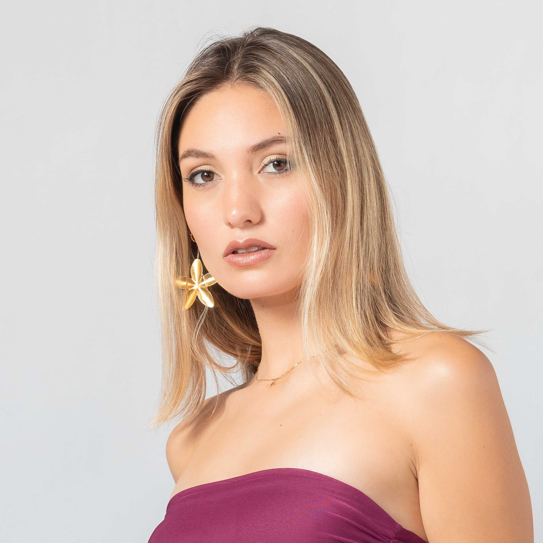 Emma Clara - Aros de Fiesta Flor Dorado