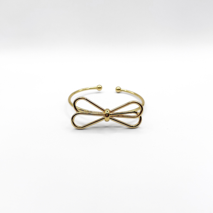Emma Clara - Brazalete tipo Esclava Diseño Lazo Dorada