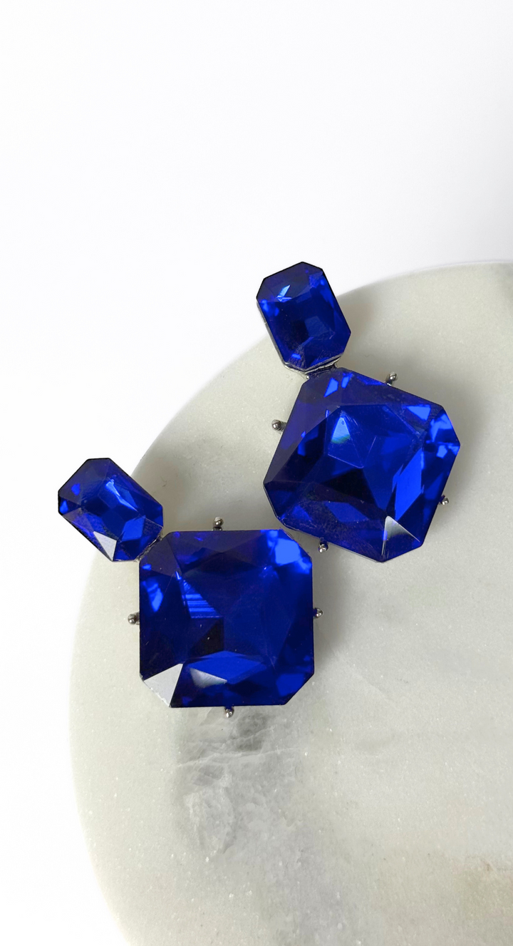 EMMA CLARA - AROS DE FIESTA PEDRERÍA AZUL ROYAL