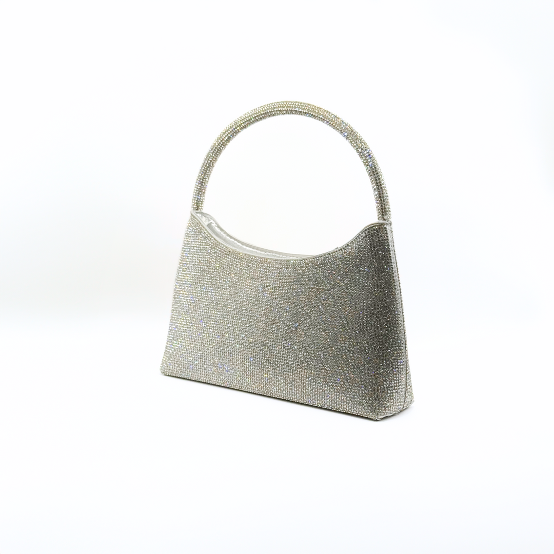 Emma Clara - Cartera de Fiesta con Detalles Brillantes Plateado