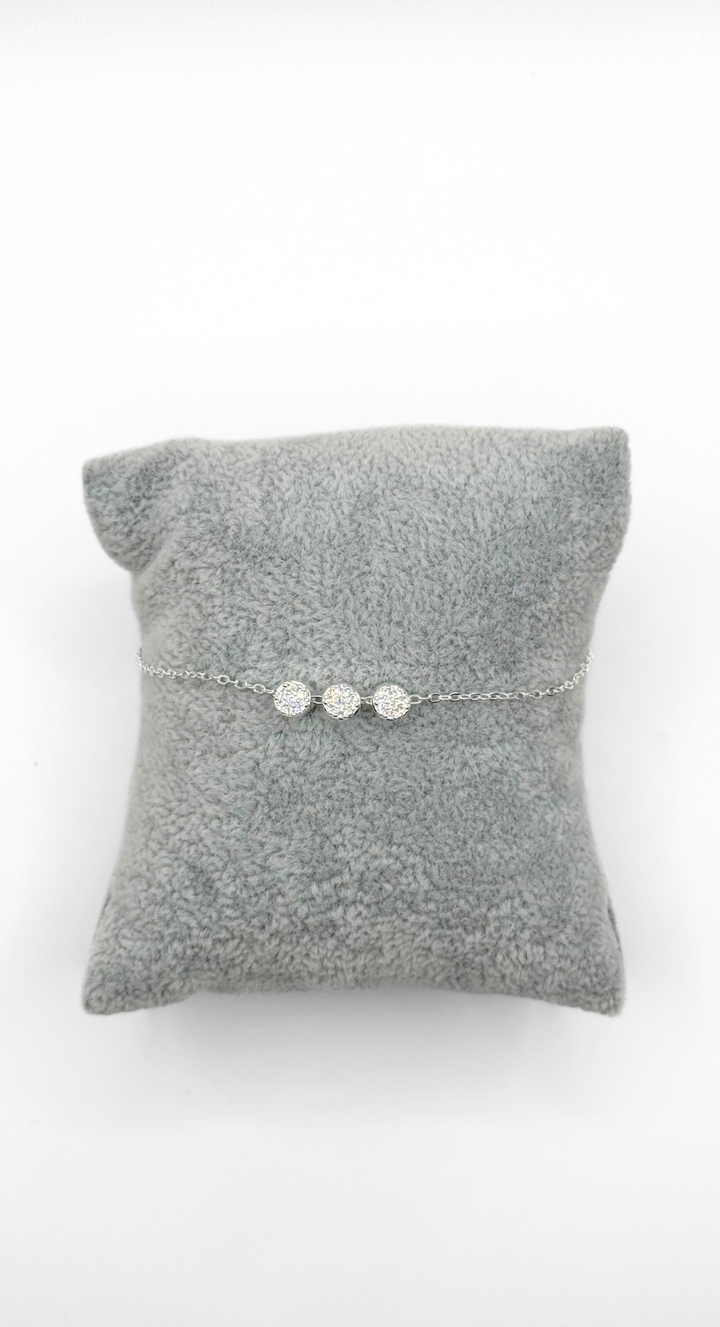 Emma Clara - Brazalete Dijes Circulares Strass Plata 925