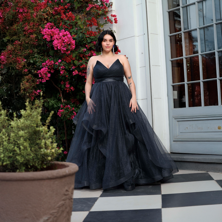 Emma Clara - Vestido Princesa Cierre Corset Amelia Charcoal