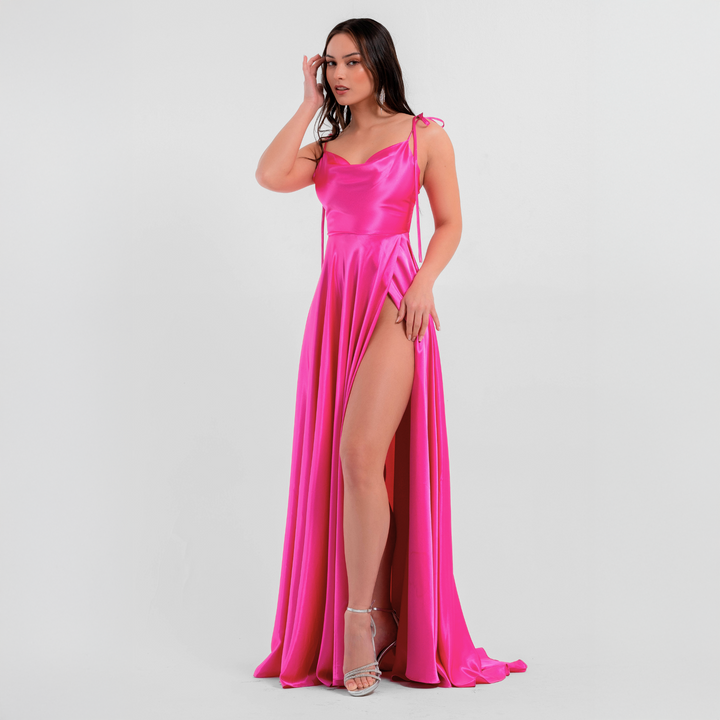 Emma Clara - Vestido De Fiesta Tipo A EC0128 Fucsia
