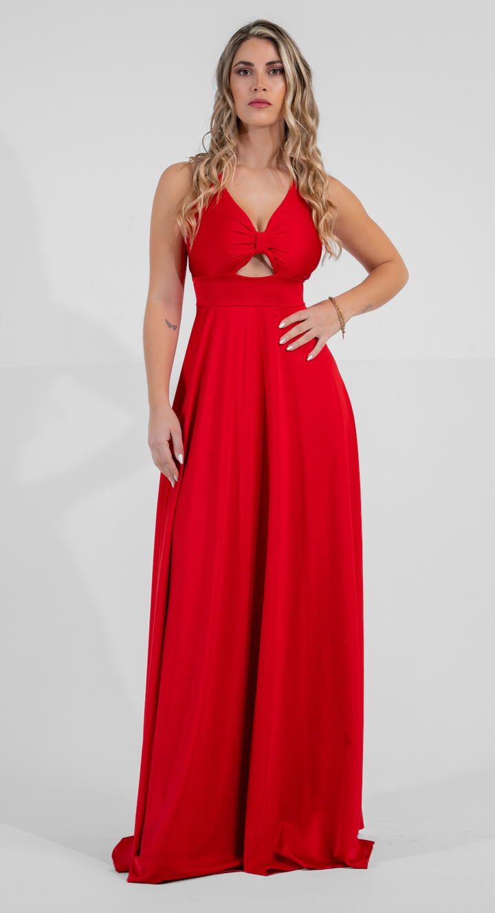 Emma Clara - Vestido Tipo A Iris Rojo