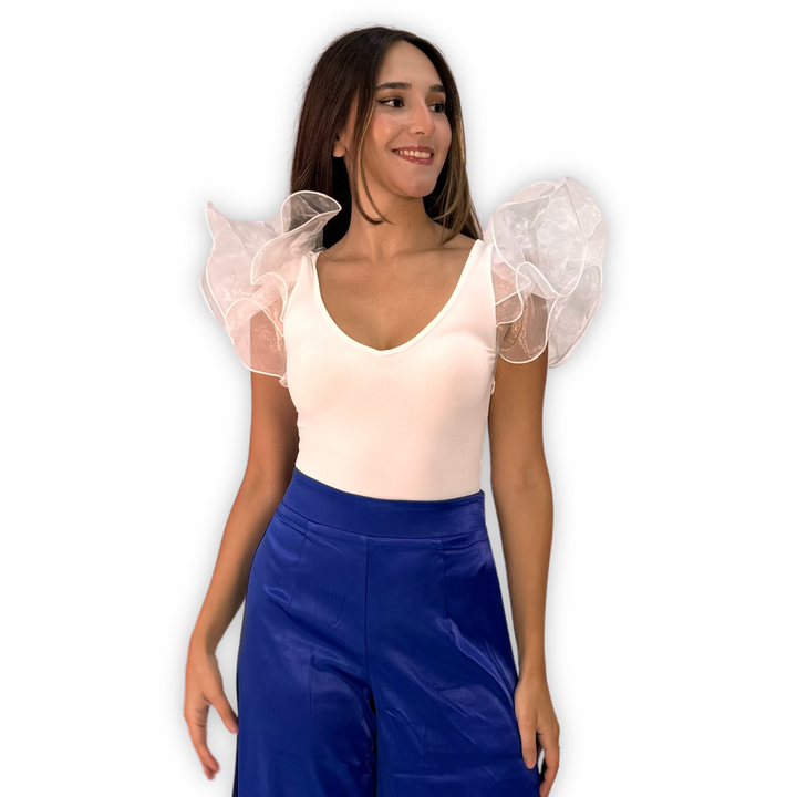 Emma Clara - Body Manga Vuelos Blanco