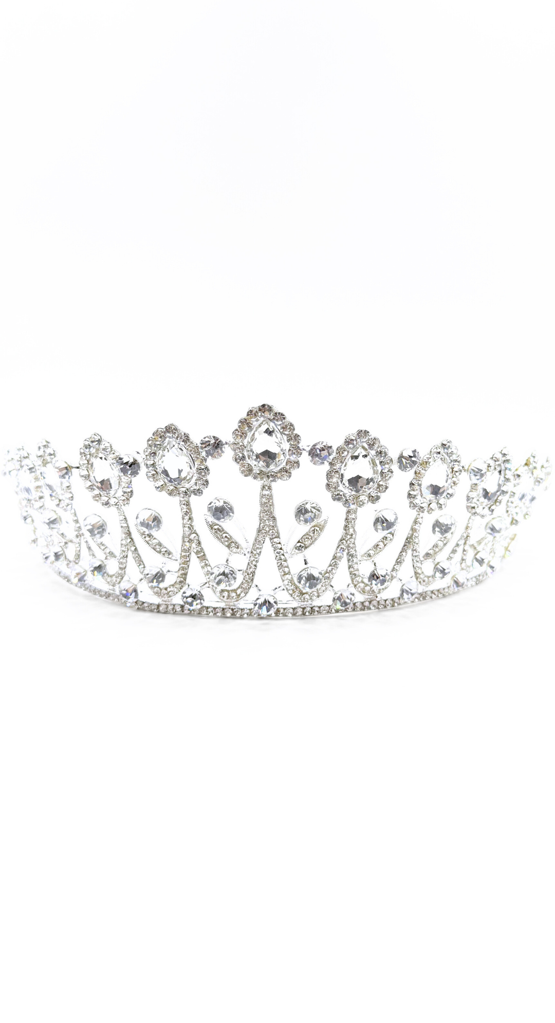 EMMA CLARA - CORONA ELEGANTE DE FIESTA Y NOVIA PLATEADA