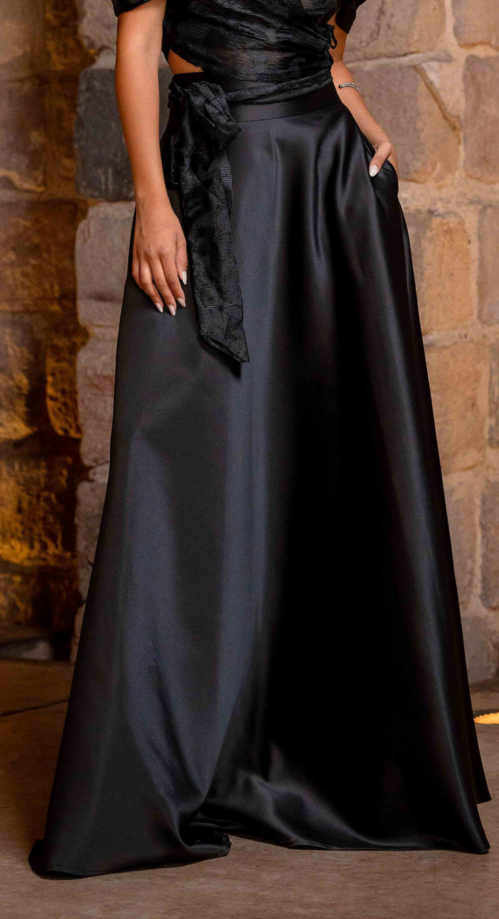EMMA CLARA - MAXI FALDA NEGRO