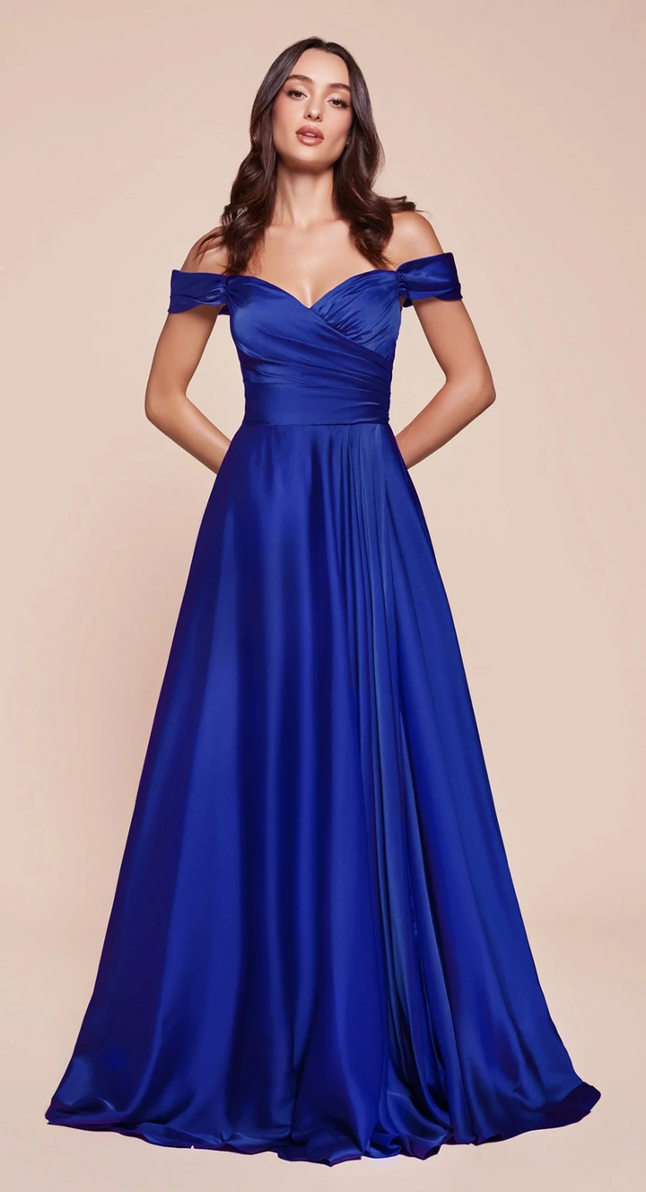 Emma Clara - Vestido Largo de Fiesta Cris Plus Size Azul Royal