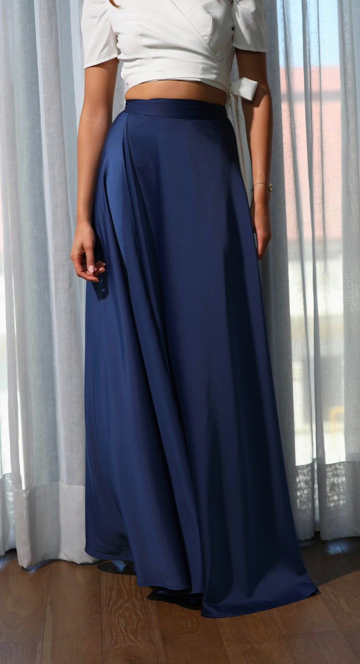 EMMA CLARA - FALDA ENVOLVENTE JAVI AZUL NAVY