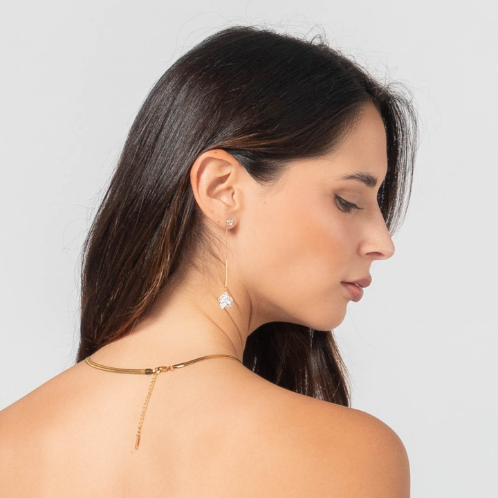 Emma Clara - Aros de Fiesta Largos Estrella Dorado