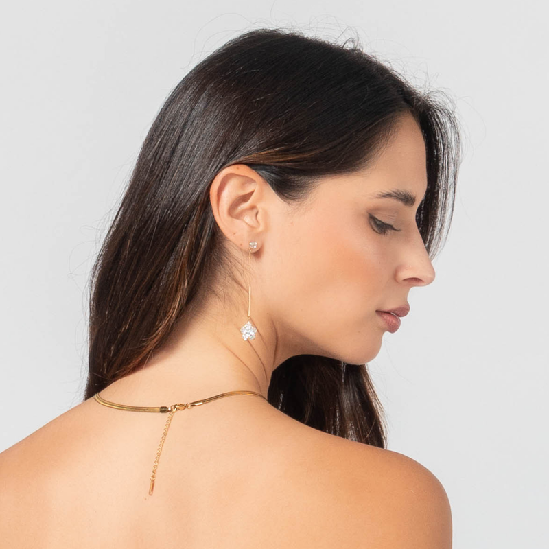 Emma Clara - Aros de Fiesta Largos Estrella Dorado