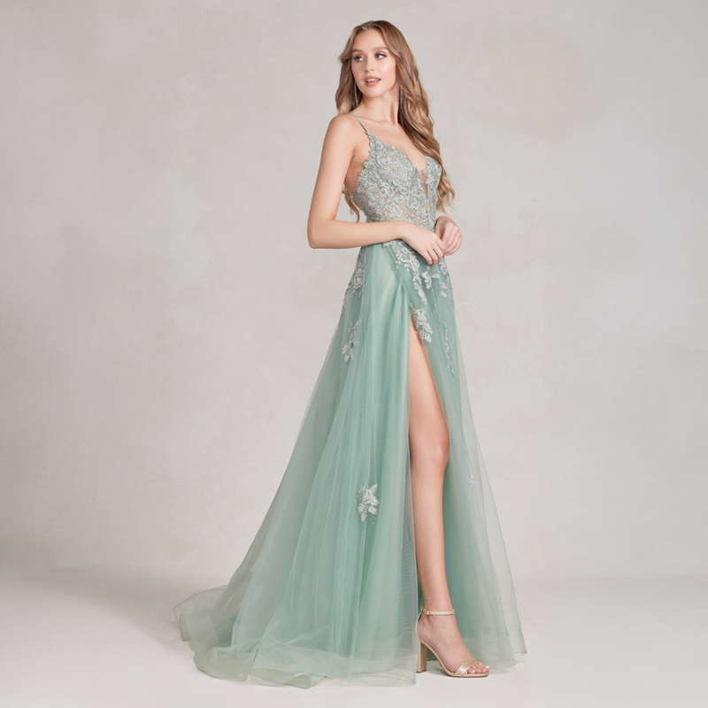 Emma Clara - Vestido De Fiesta Princesa Rebecca Verde Sage
