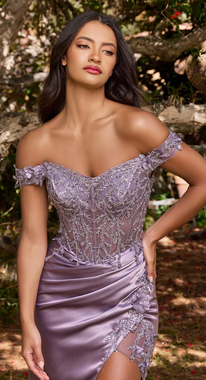 Emma Clara - Vestido de fiesta estilo corset Martina Dusty Lavanda