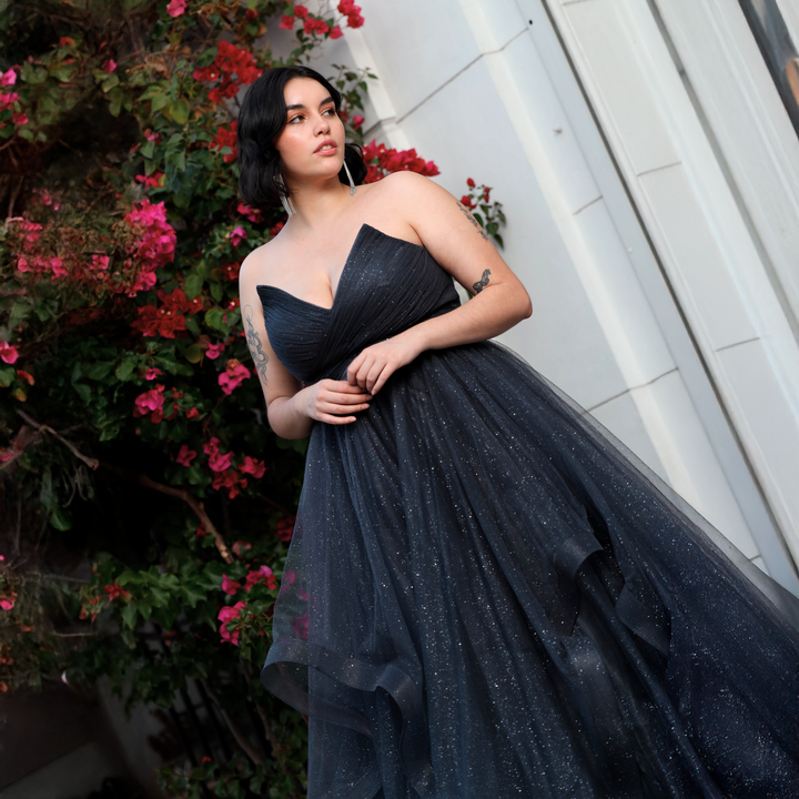 Emma Clara - Vestido Princesa Cierre Corset Amelia Charcoal