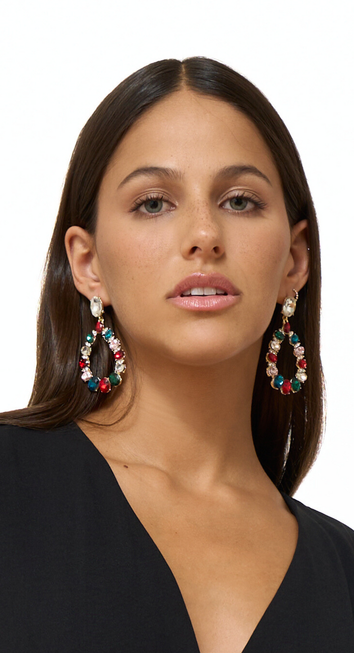 EMMA CLARA - AROS DE FIESTA DISEÑO LÁGRIMA COLORES