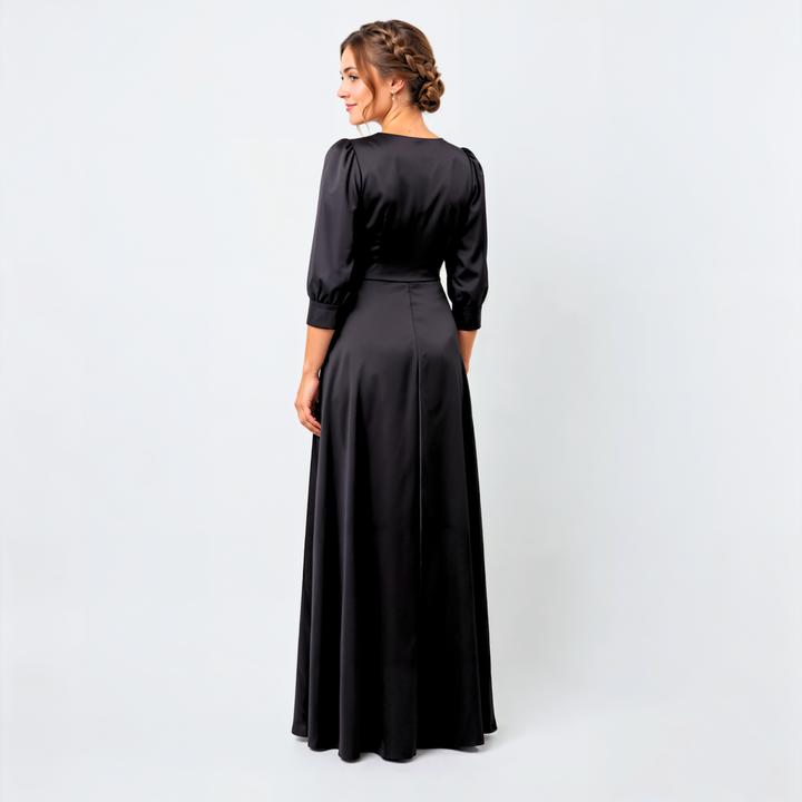 Emma Clara - Vestido de Fiesta Casual Tipo A July Negro