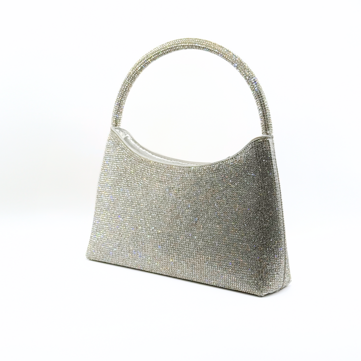 Emma Clara - Cartera de Fiesta con Detalles Brillantes Plateado