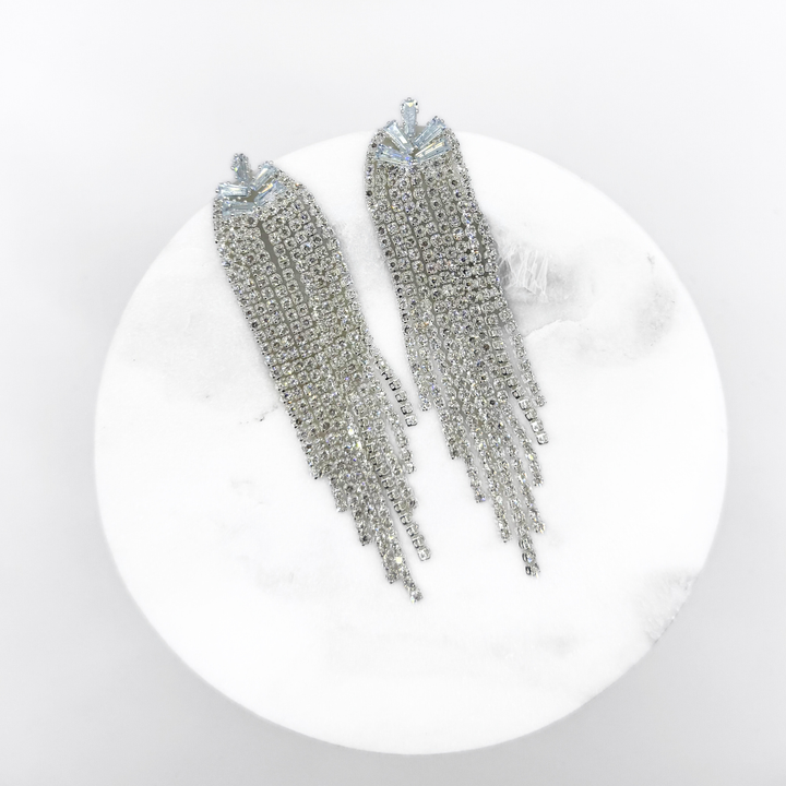 Emma Clara - Aros De Fiesta En Fantasía Colgante Strass Plateado