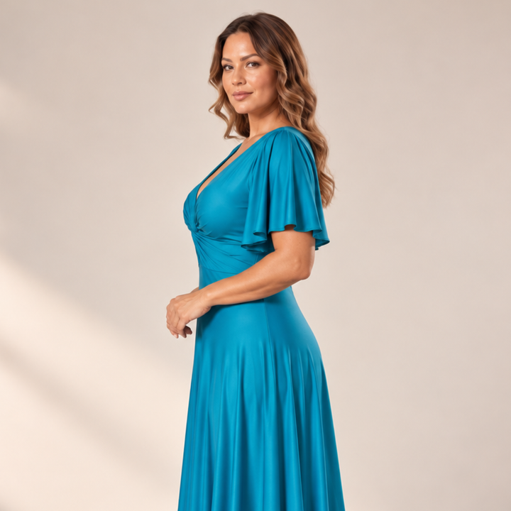 Emma Clara - Vestido de Fiesta tipo A Renata Turquesa