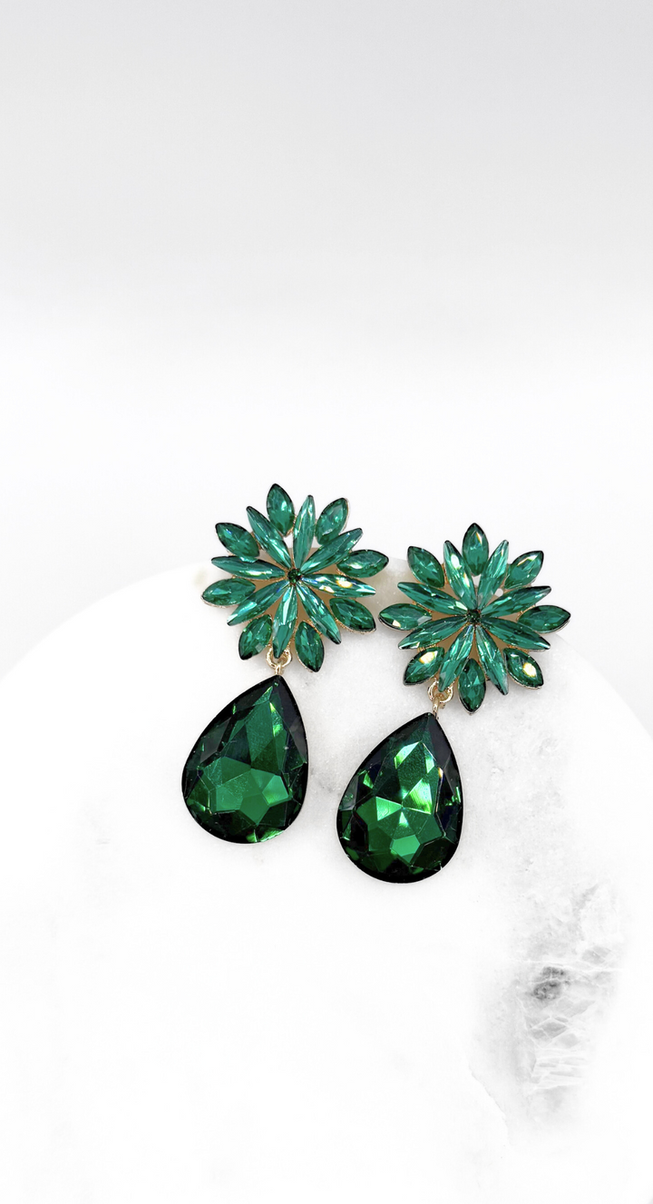 EMMA CLARA - AROS DE FIESTA EN FANTASÍA VERDE ESMERALDA