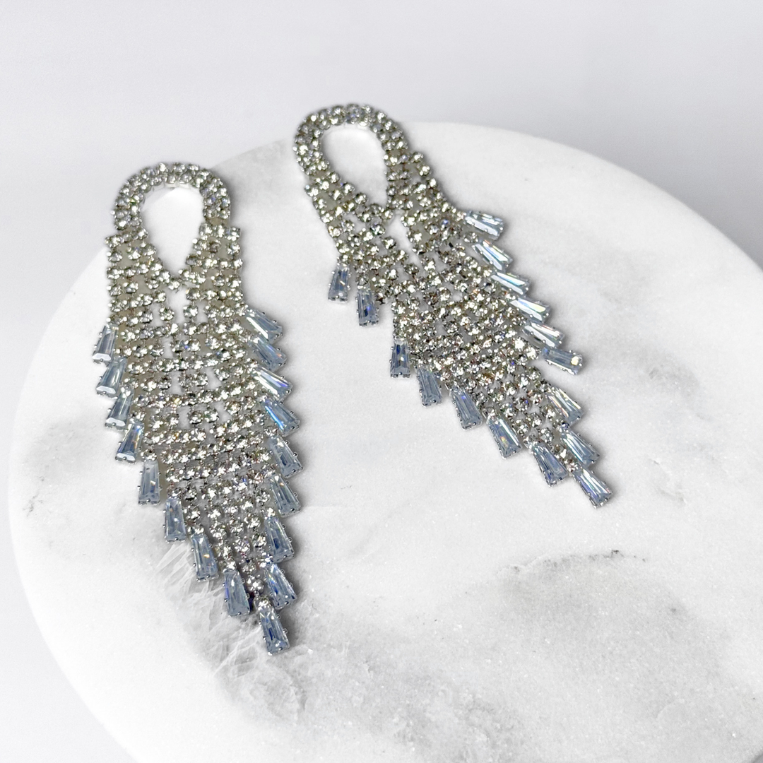 Emma Clara - Aros de Fiesta Strass diseño cristales Plateado