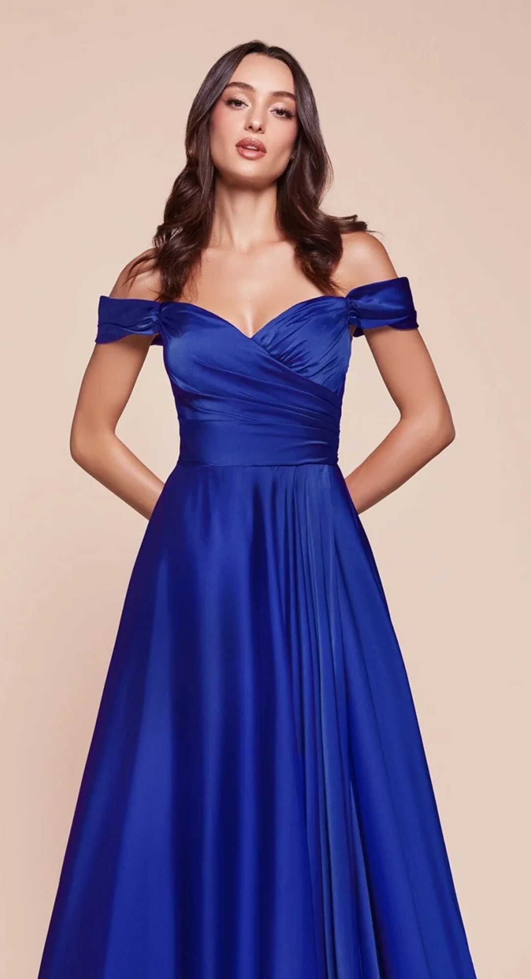 Emma Clara - Vestido Largo de Fiesta Cris Plus Size Azul Royal