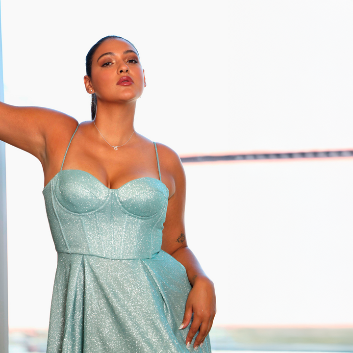 Emma Clara - Vestido Tipo A Lía Verde Aqua