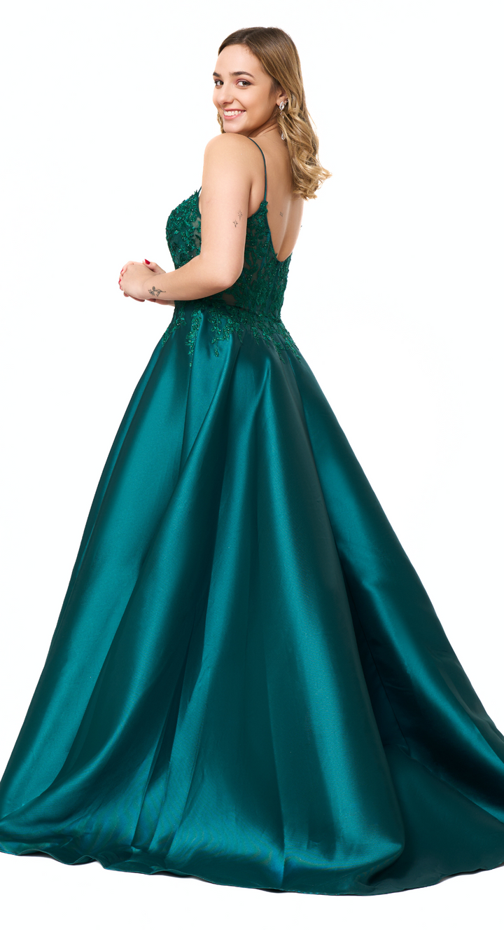 Emma Clara - Vestido estilo princesa Juliett Verde Esmeralda